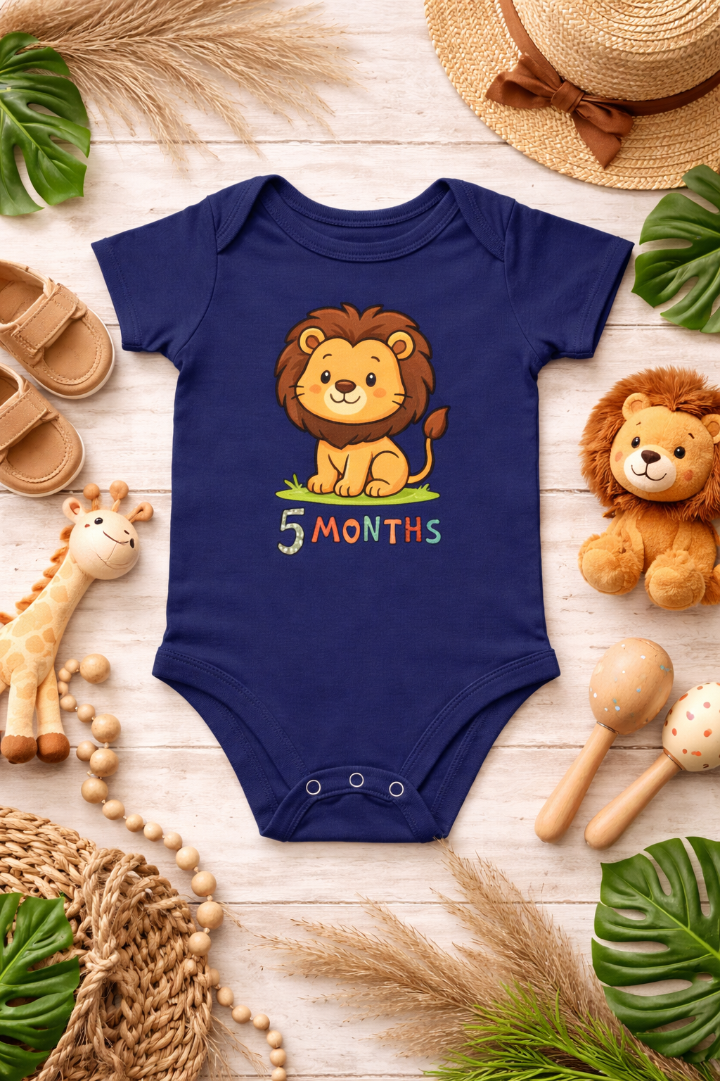 Little Lion – 5 Month Baby Milestone Romper