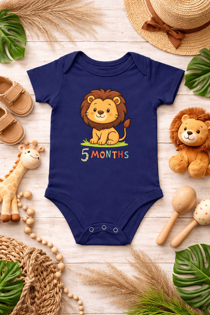 Little Lion – 5 Month Baby Milestone Romper