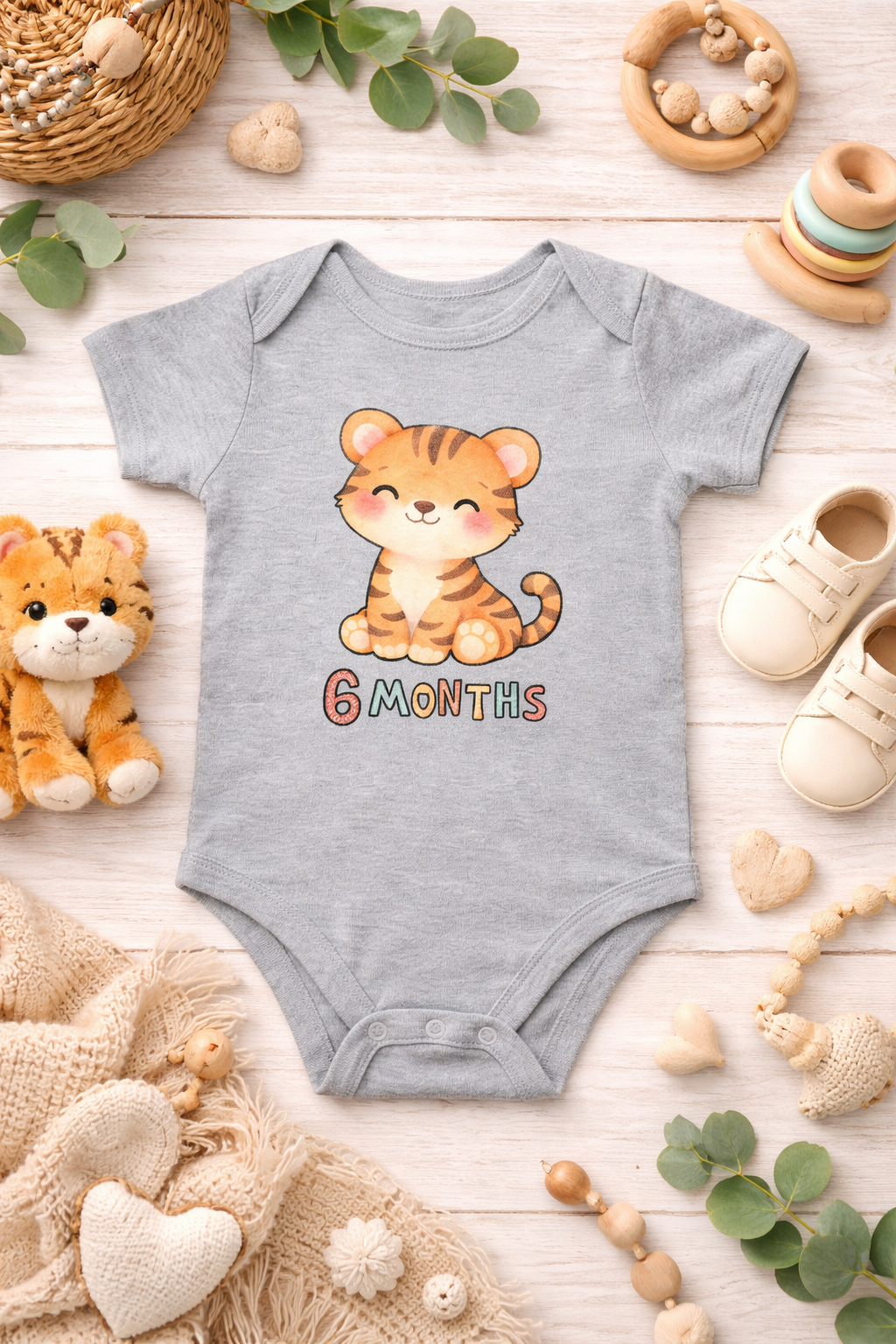 Little Tiger – 6 Month Baby Milestone Romper