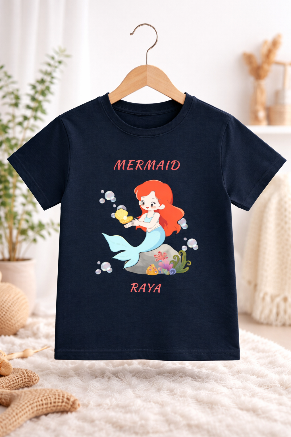 Mermaid Custom Kids Name Tee