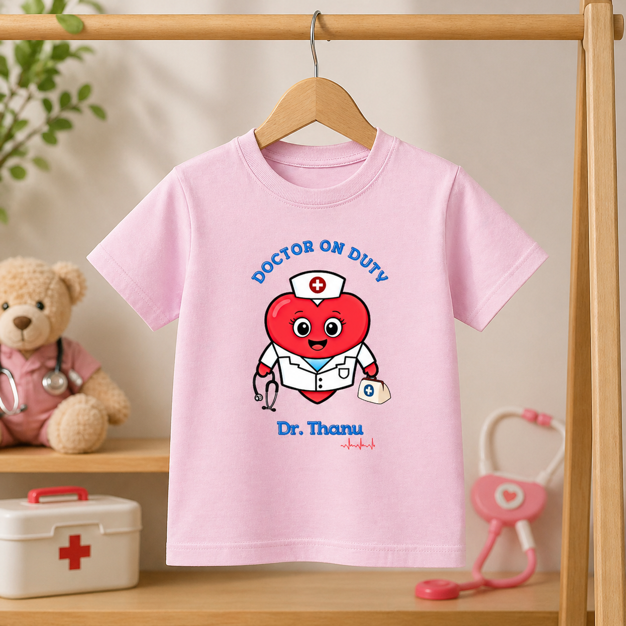 Future Doctor Custom Kids Name Tee