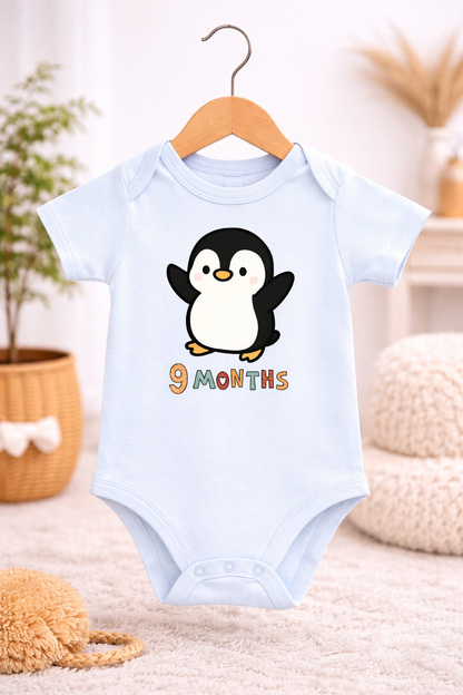 Little Penguin – 9 Month Baby Milestone Romper