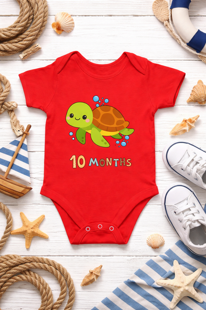 Little Turtle – 10 Month Baby Milestone Romper