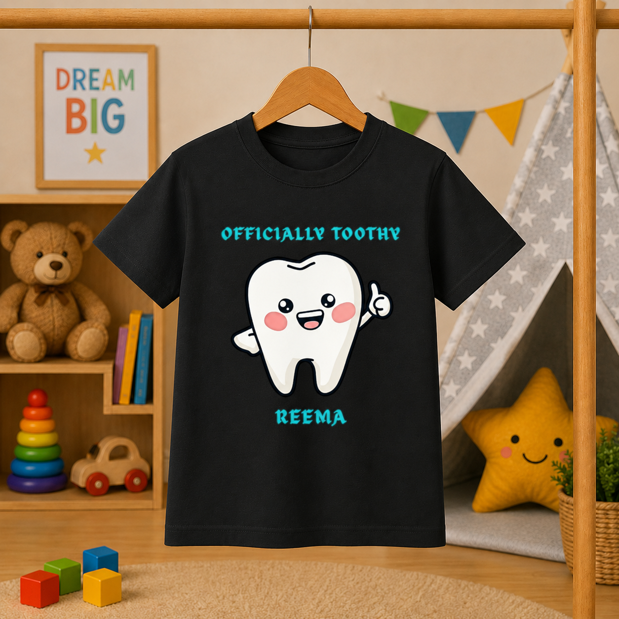 Officially Toothy Custom Kids Name Tee
