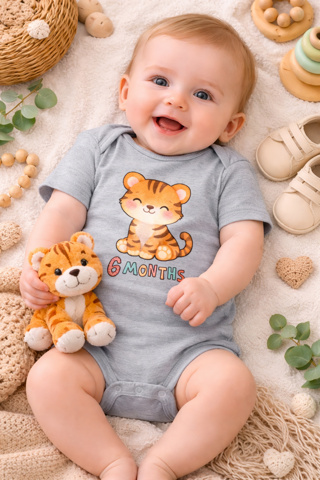 Little Tiger – 6 Month Baby Milestone Romper