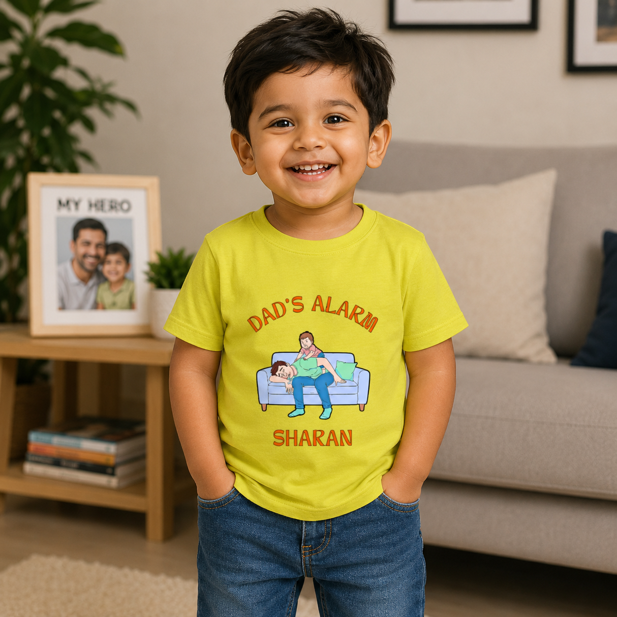 Dad’s Alarm Custom Kids Name Tee