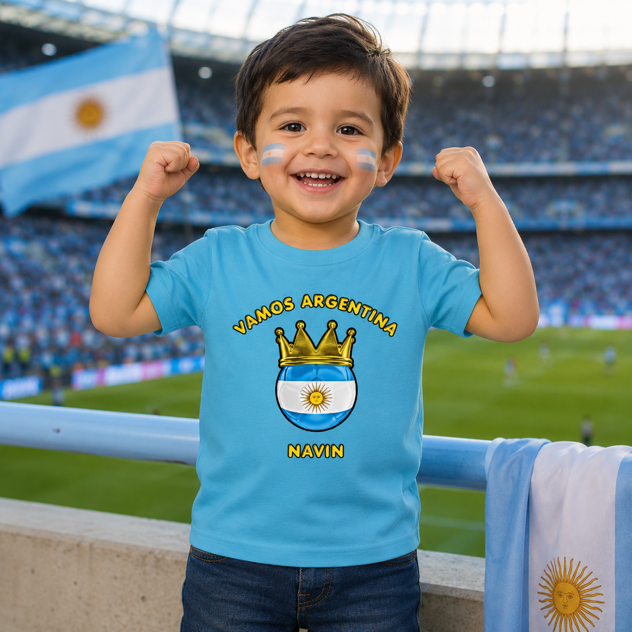 Argentina Custom Kids Name Tee