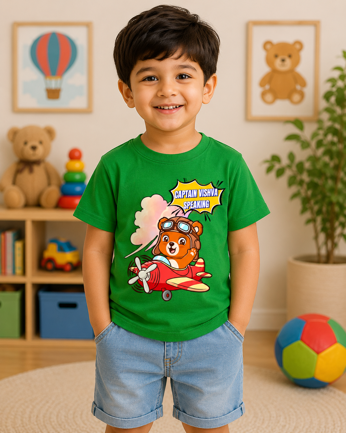 Captain Speaking Kids Personalized Tee