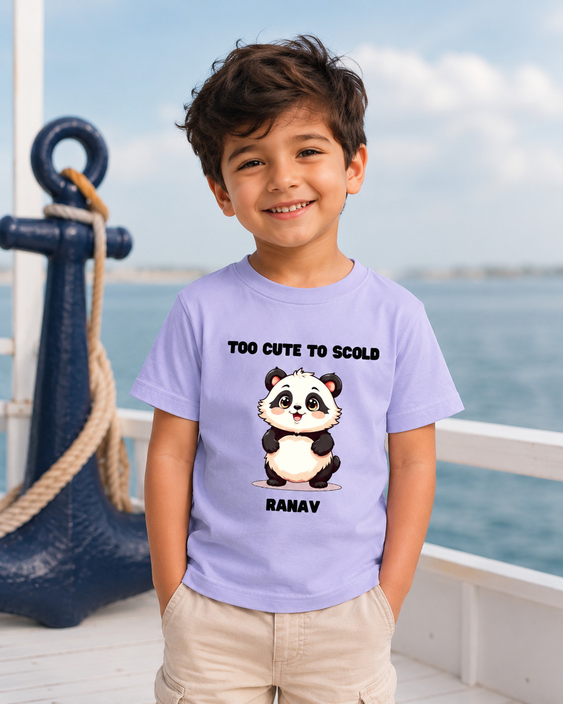 Too Cute To Scold Custom Kids Name Tee