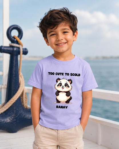 Too Cute To Scold Custom Kids Name Tee