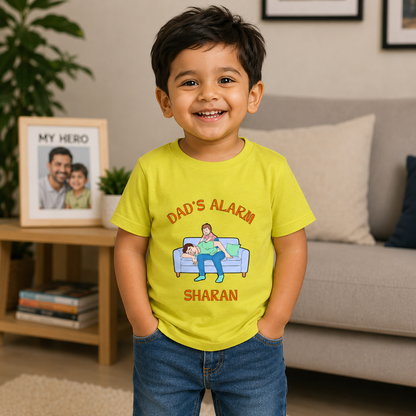 Dad’s Alarm Custom Kids Name Tee