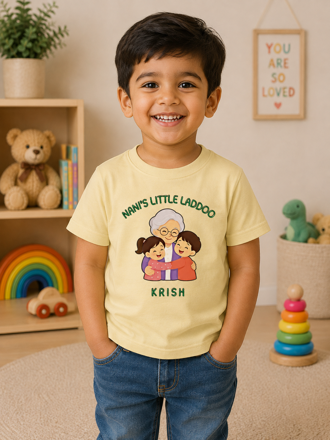 Nani’s Little Laddoo Custom Kids Name Tee