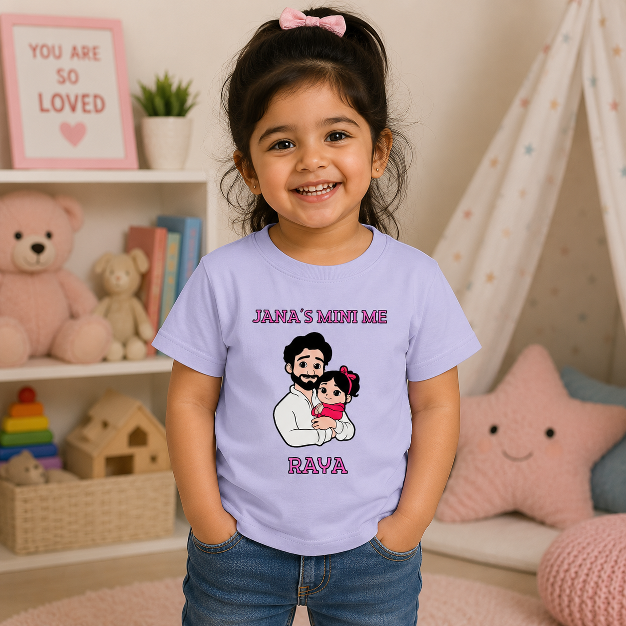 Personalized Father Daughter Mini Me Kids Tee