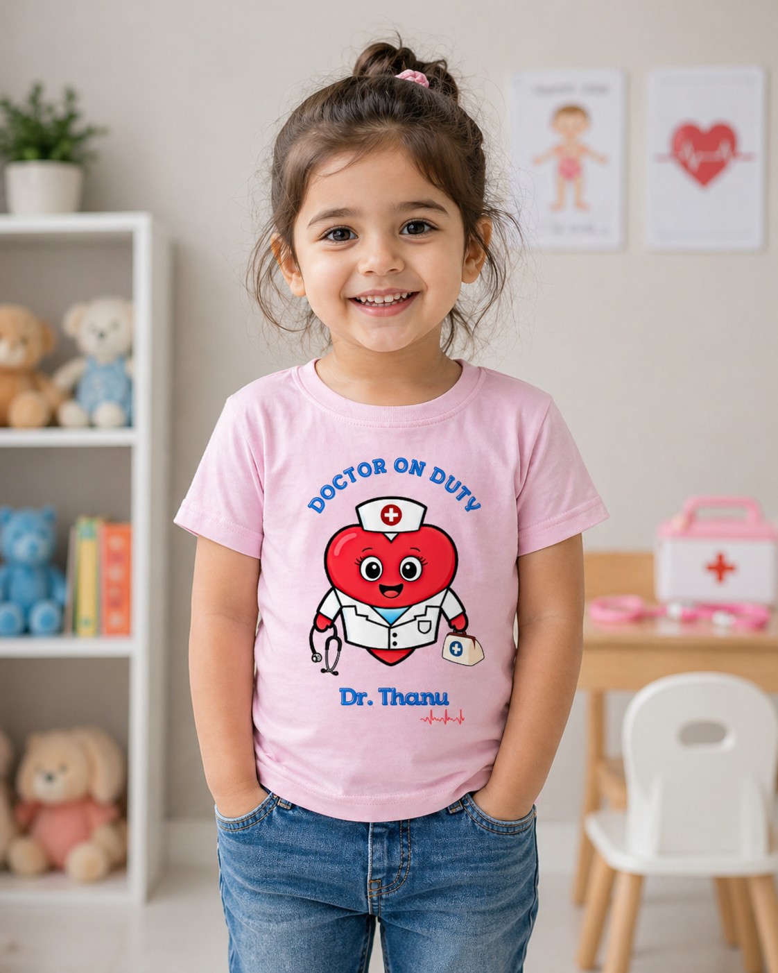 Future Doctor Custom Kids Name Tee