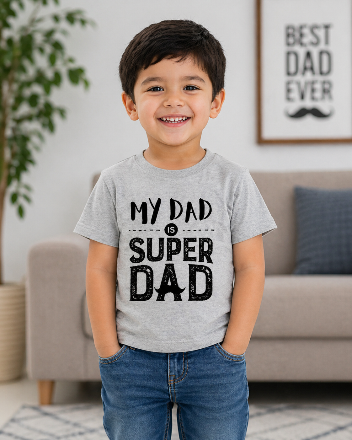 My Dad Is Super Dad Kids Tee
