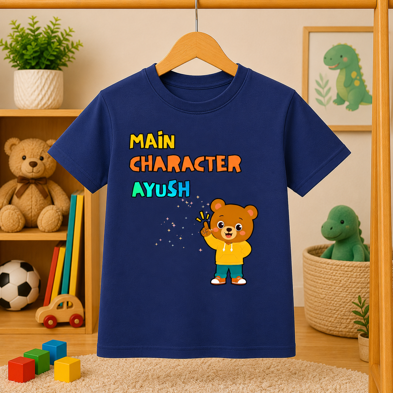 Main Character Custom Kids Name Tee