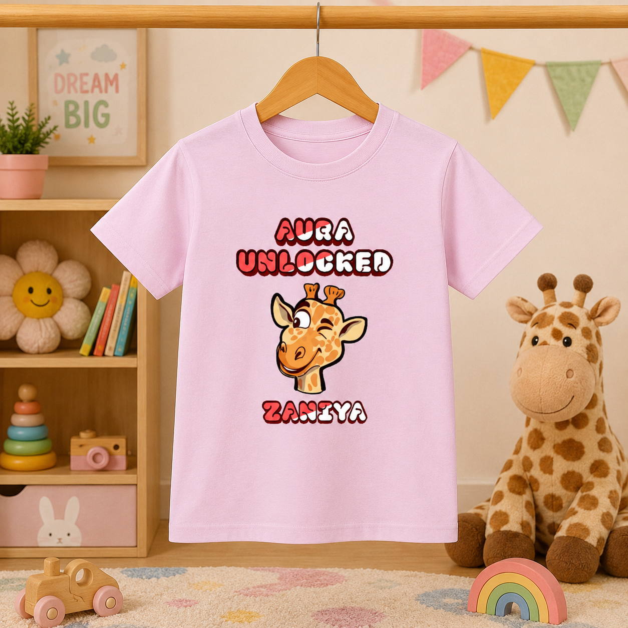 Aura Unlocked Custom Kids Name Tee