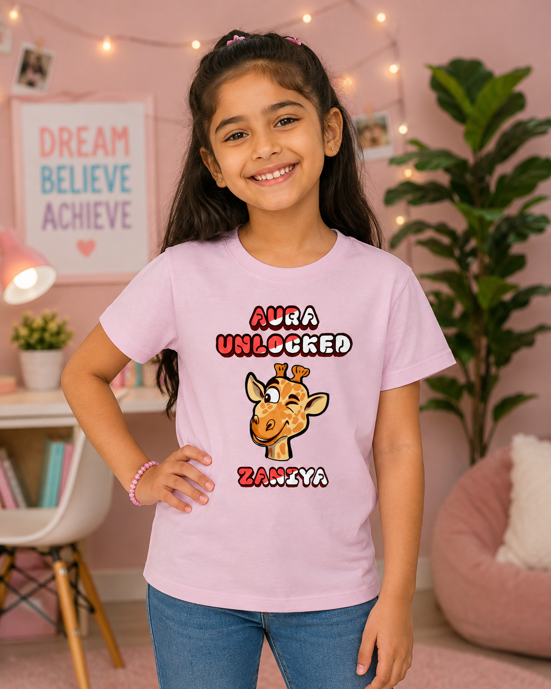 Aura Unlocked Custom Kids Name Tee
