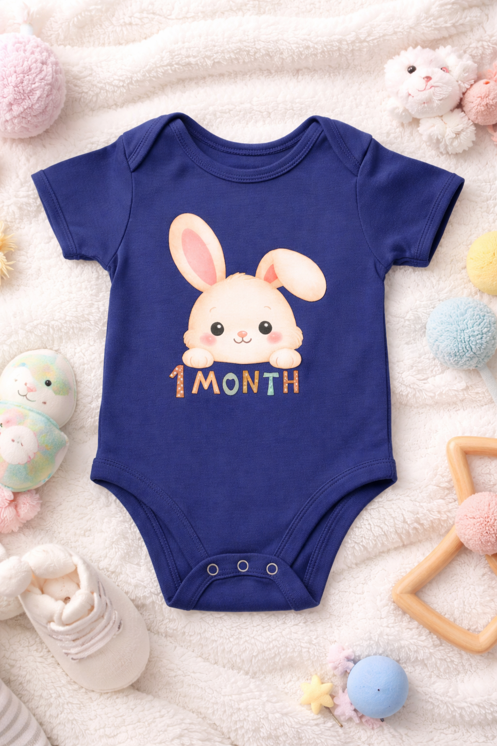 Little Bunny – 1 Month Baby Milestone Romper