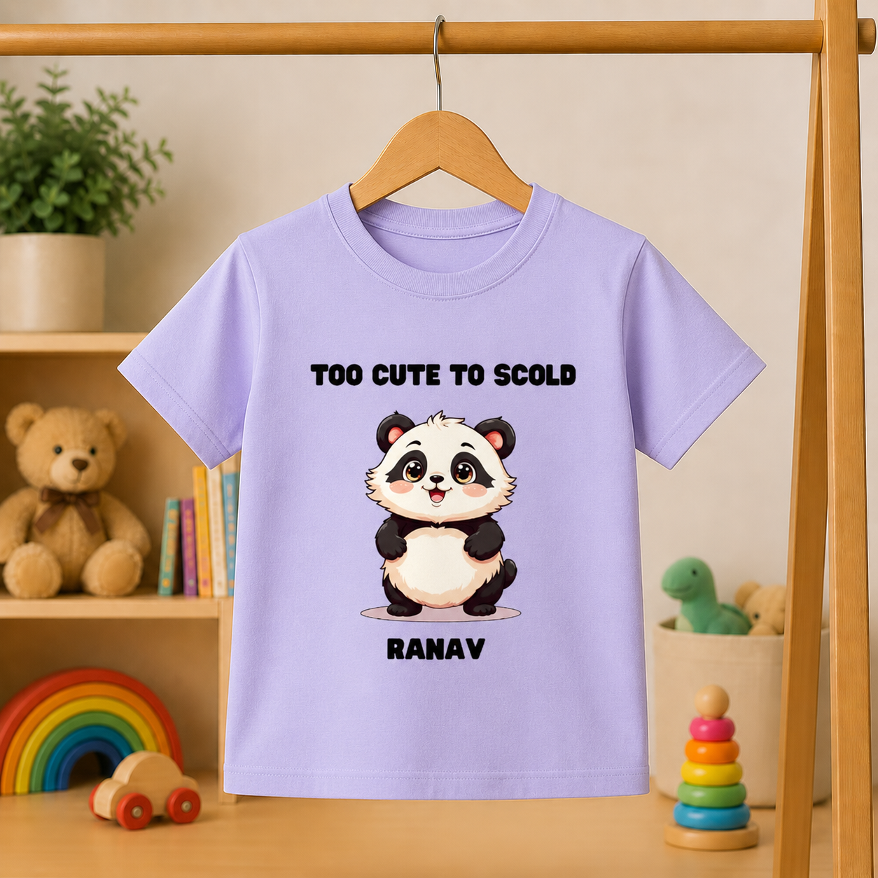 Too Cute To Scold Custom Kids Name Tee